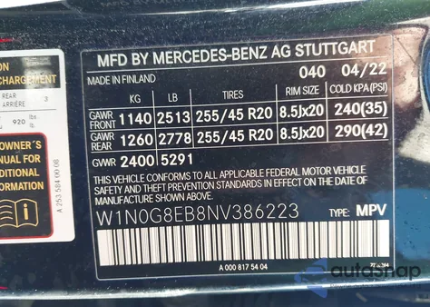 2022 Mercedes-Benz Glc 300 4Matic Suv z USA, uszkodzony, nr VIN W1N0G8EB8NV386223